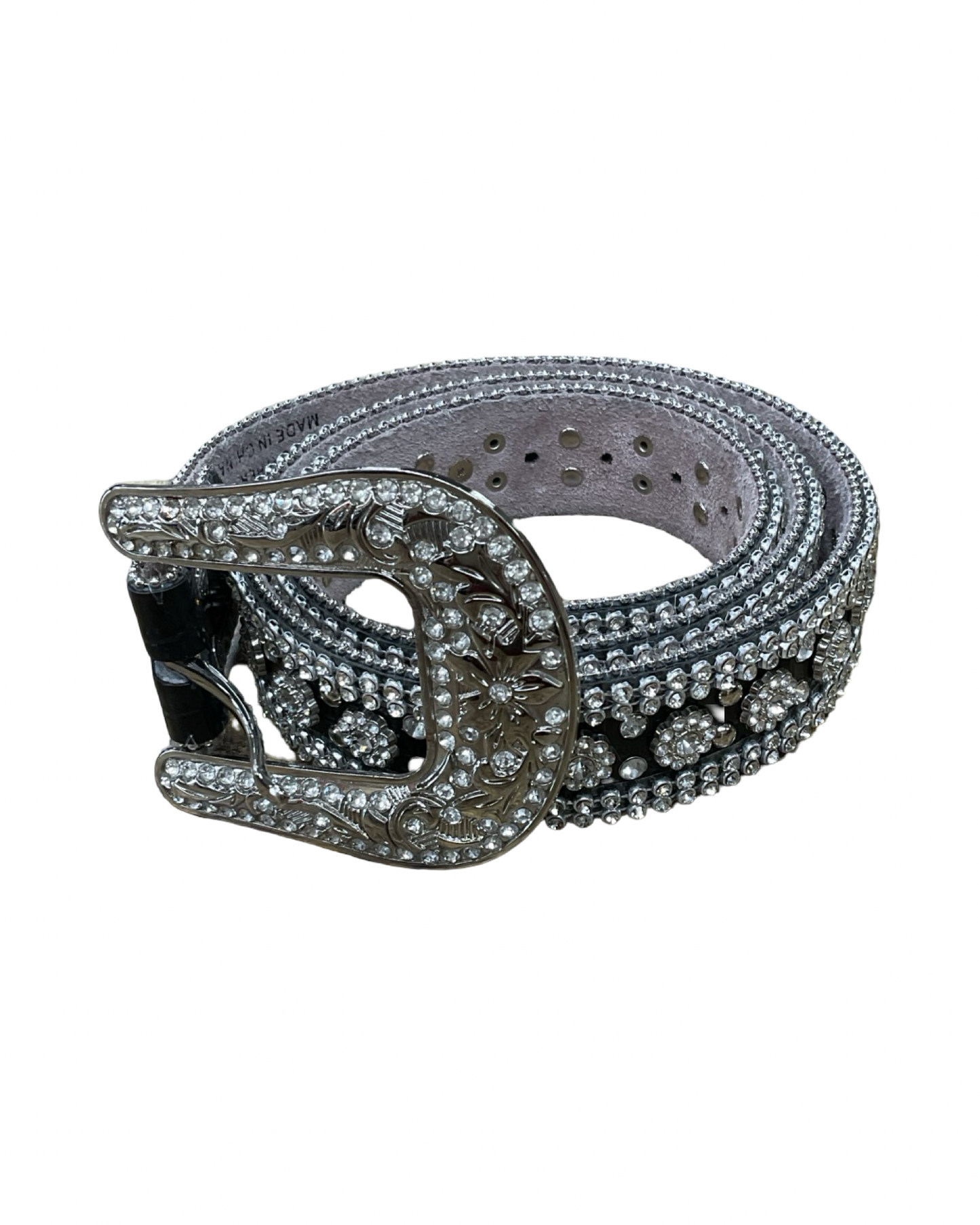 Belt Leather By Clothes Mentor In Black & Silver