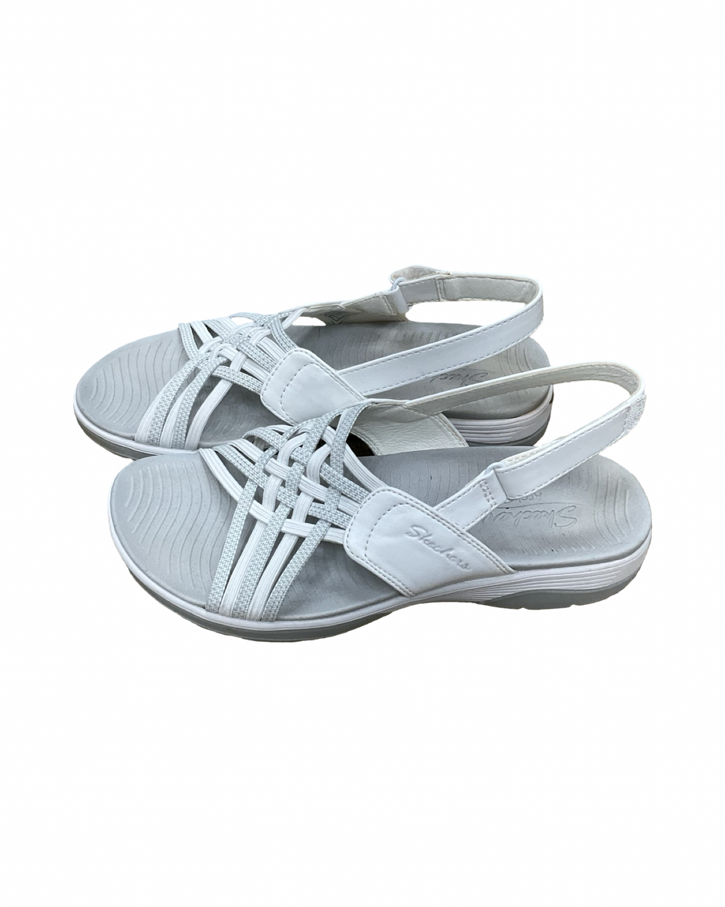 Sandals Flats By Skechers In White, Size:6