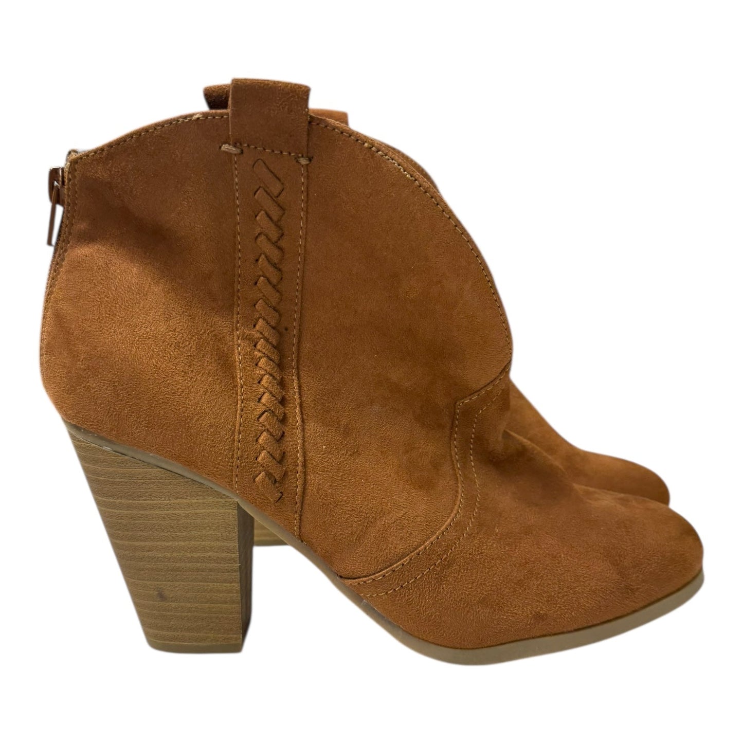 Boots Ankle Flats By Cato In Brown, Size:10