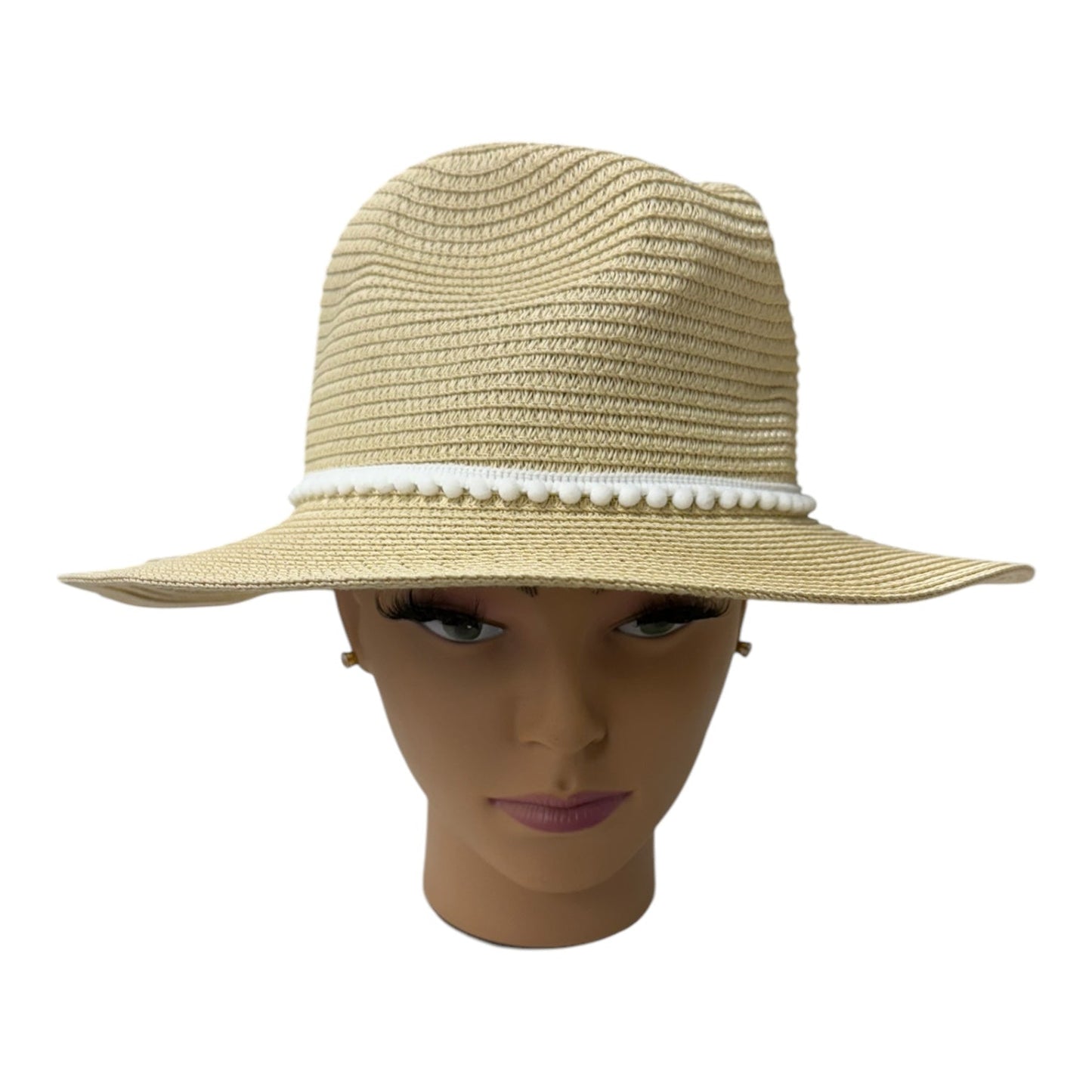 Hat Fedora By Rachel Zoe In Tan & White
