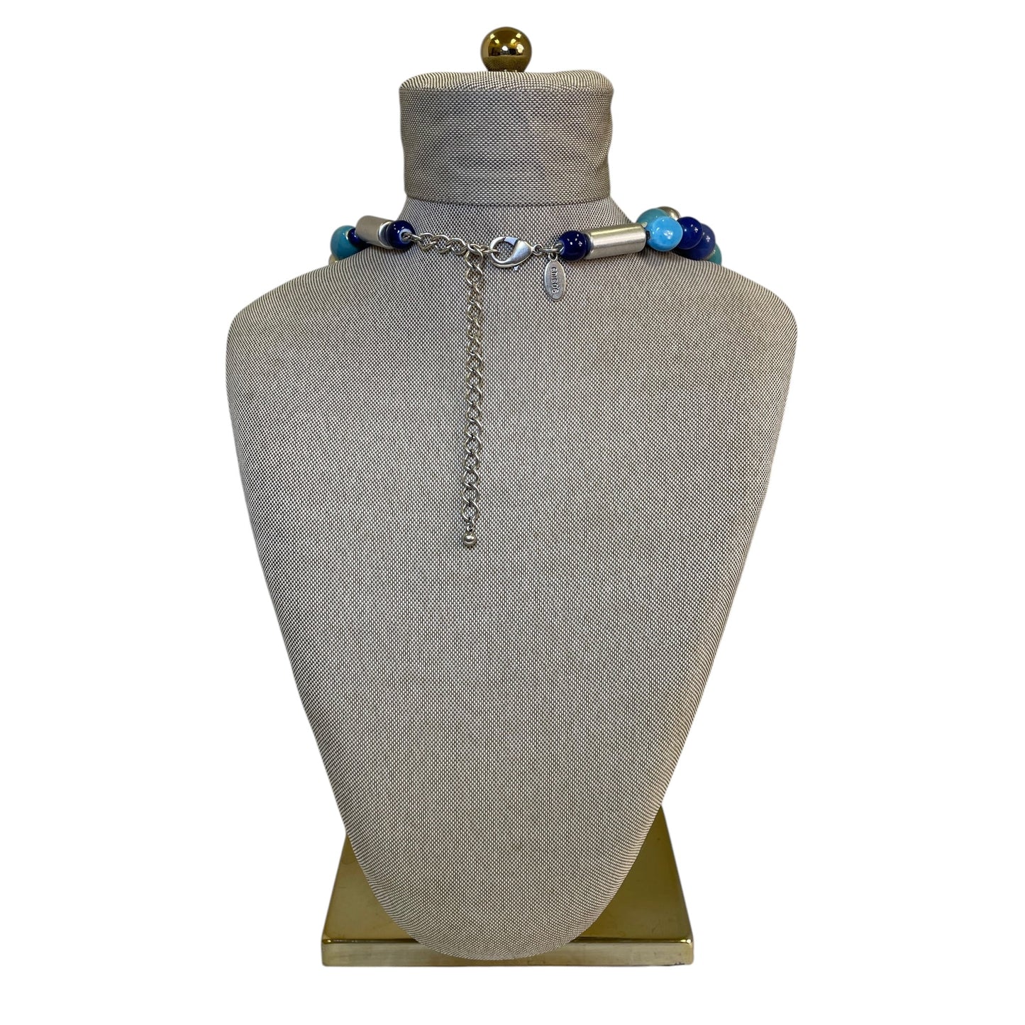 Necklace Statement By Chicos In Blue & Silver