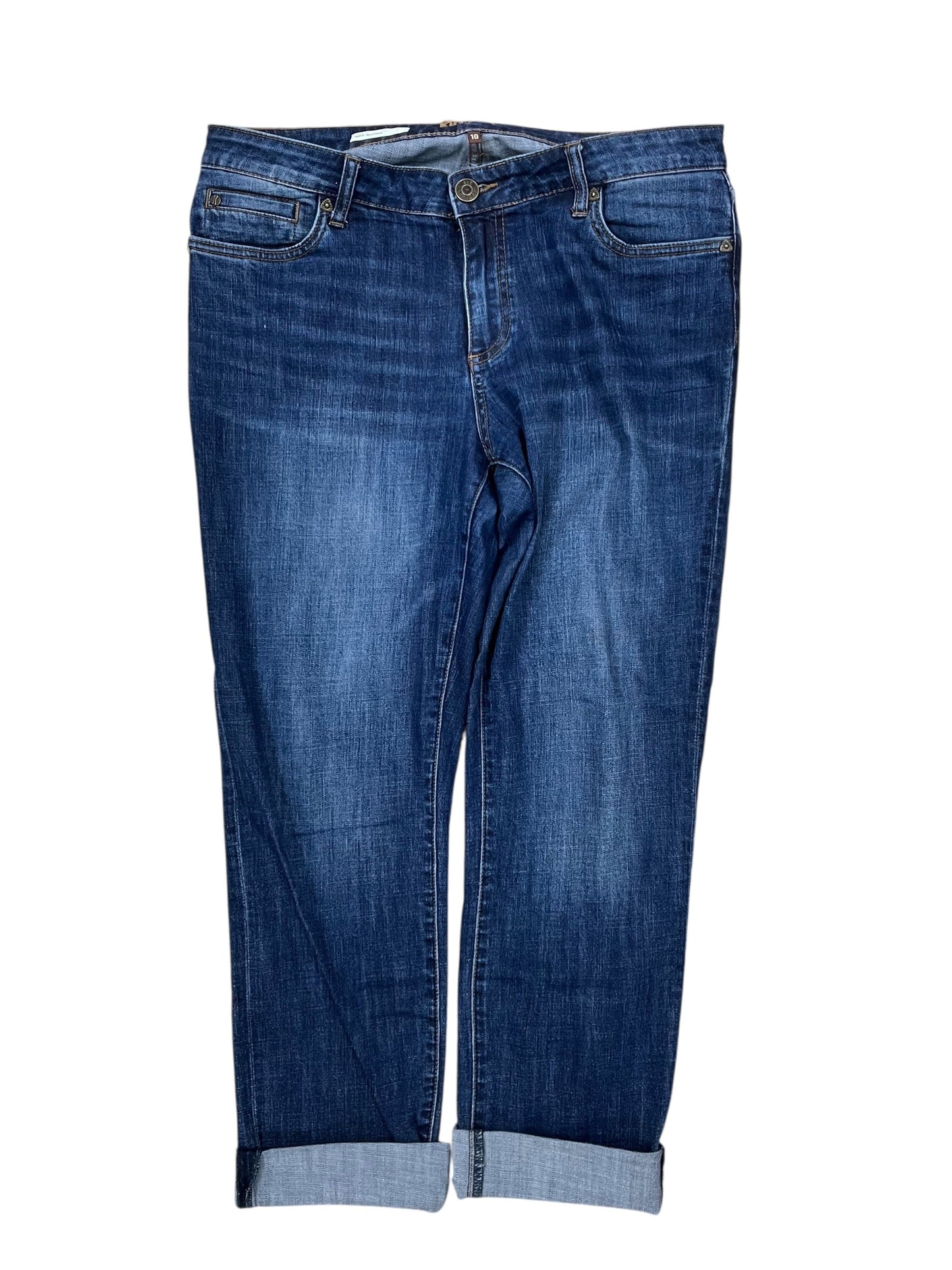 Jeans Boyfriend By Kut In Blue Denim, Size:10