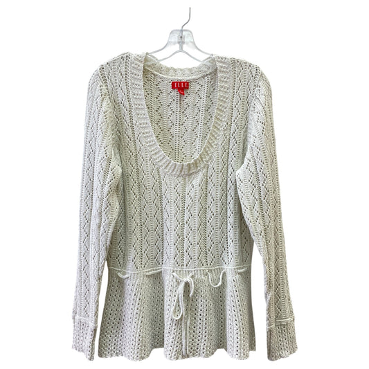 Sweater By Elle In White, Size:Xl