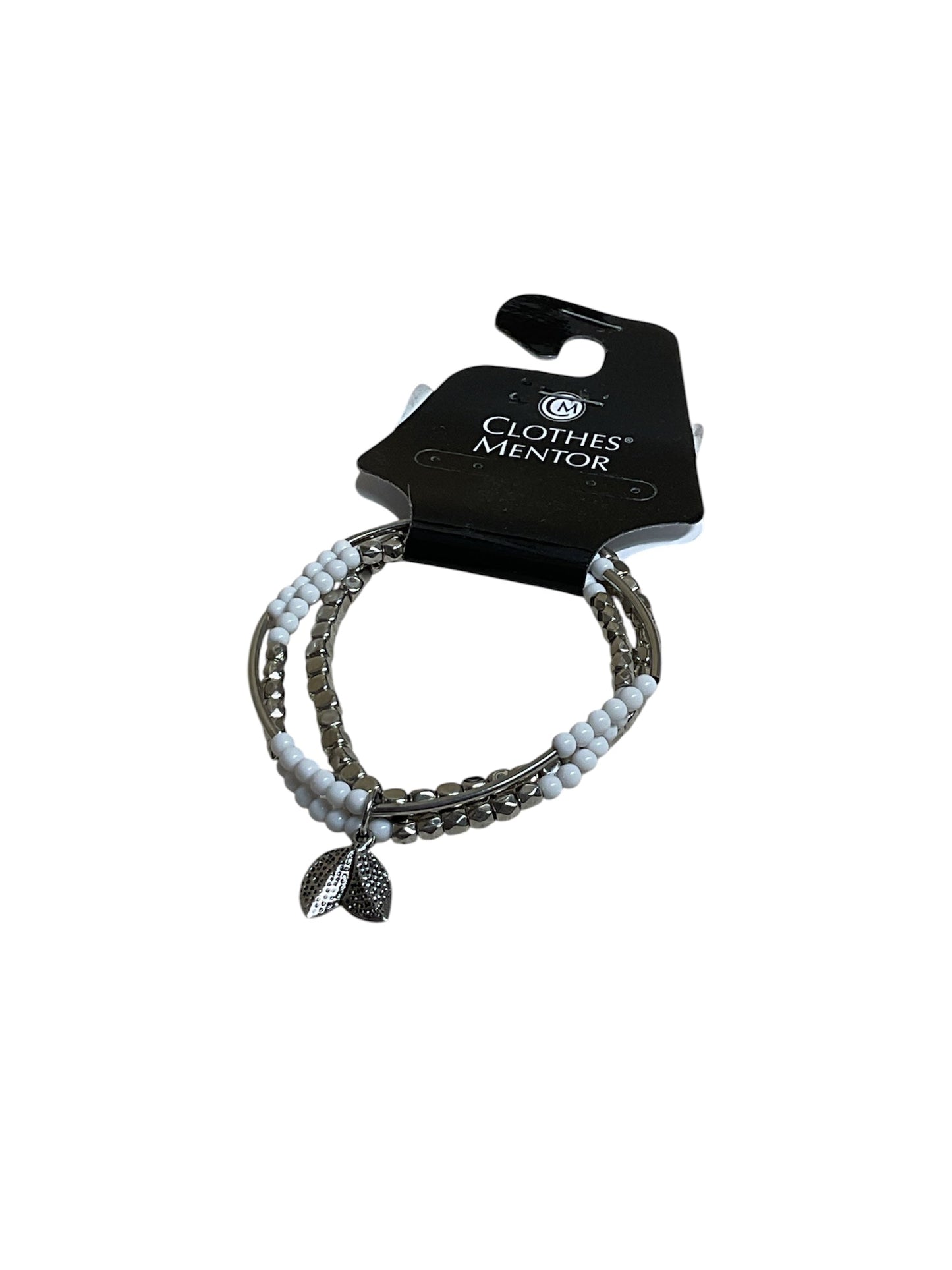 Bracelet Beaded By Paparazzi In Silver & White