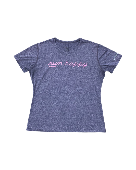 Athletic Top Ss By Brooks In Purple, Size:M