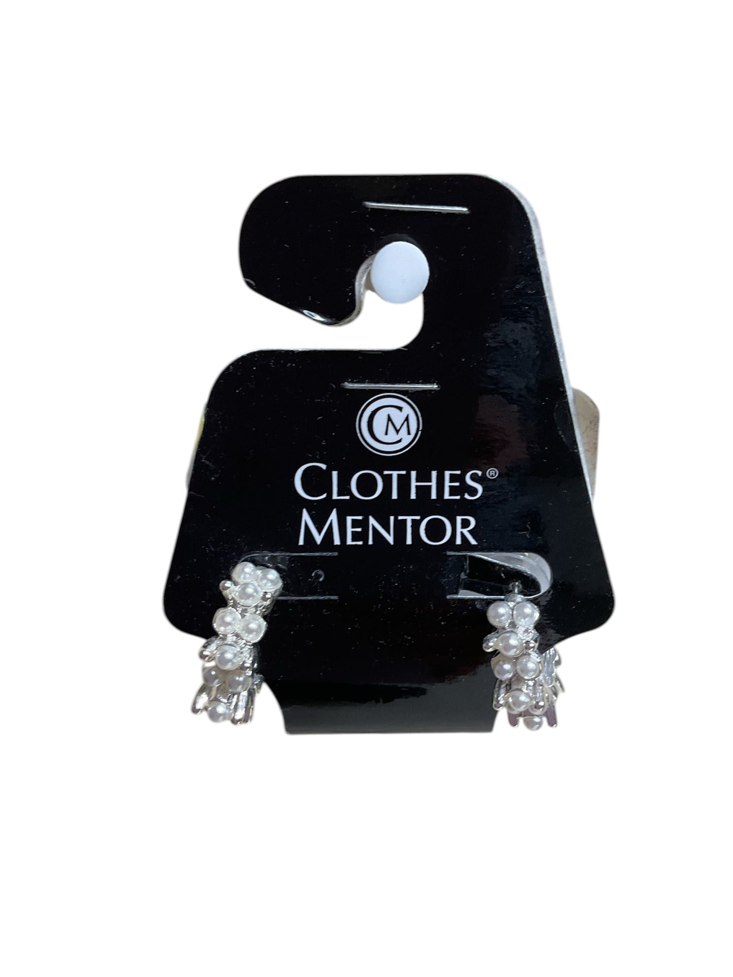 Earrings Hoop By    Clothes Mentor In Silver & White
