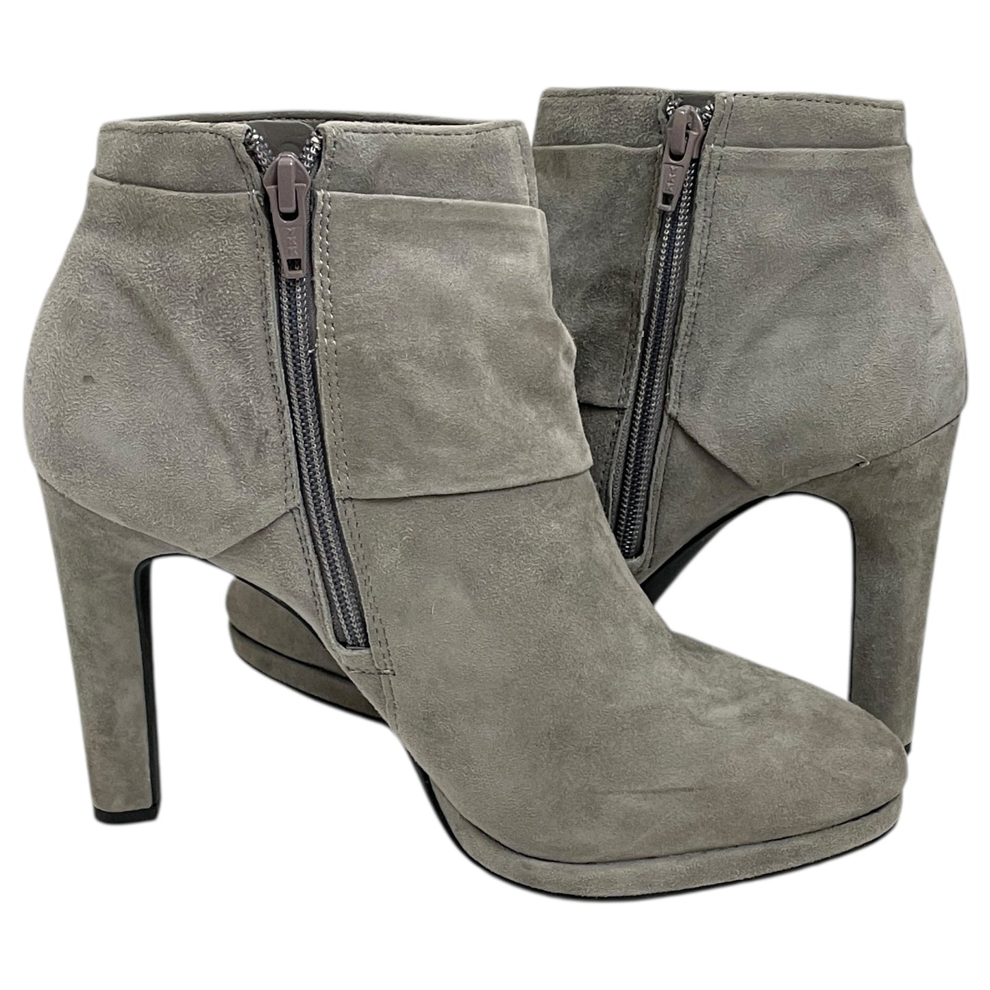 Boots Ankle Heels By Gianni Bini In Grey, Size:8