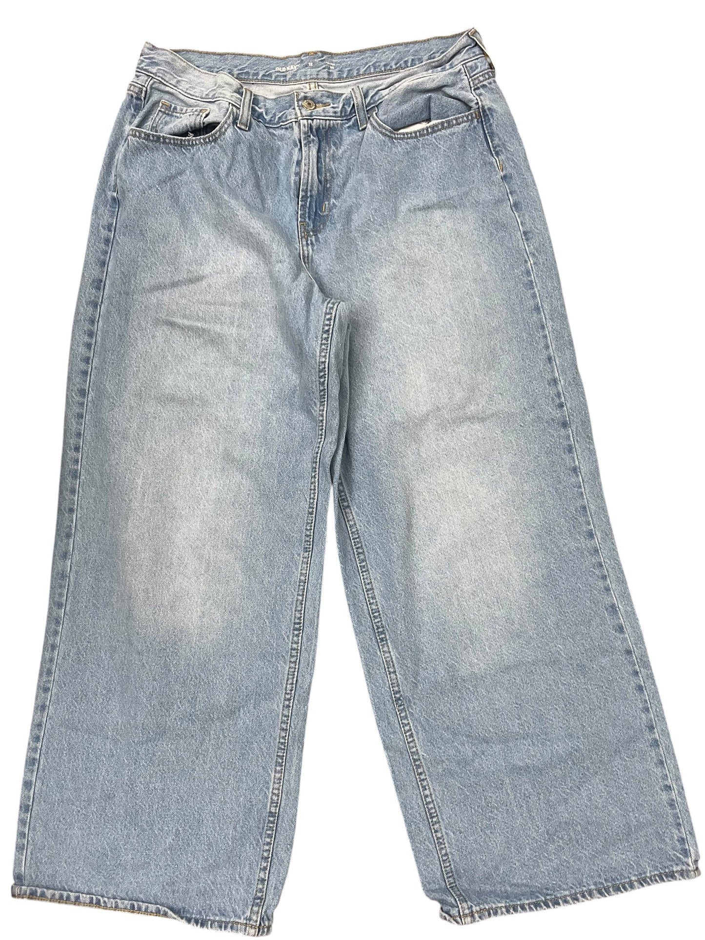 Jeans Wide Leg By Old Navy In Blue Denim, Size:12