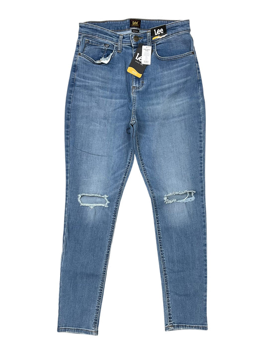 Jeans Skinny By Lee In Blue Denim, Size:10