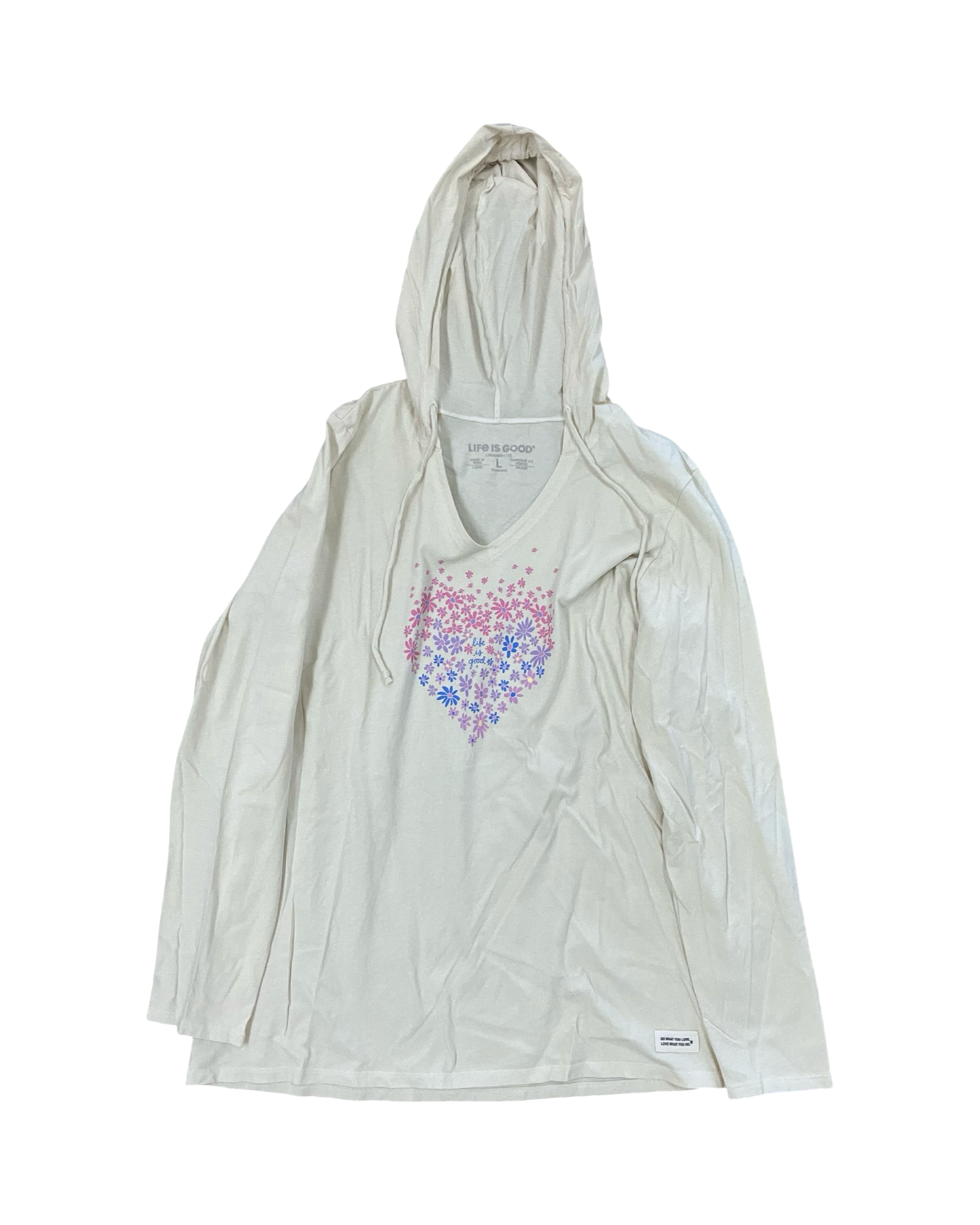 Top Ls By Life Is Good In Beige, Size:L