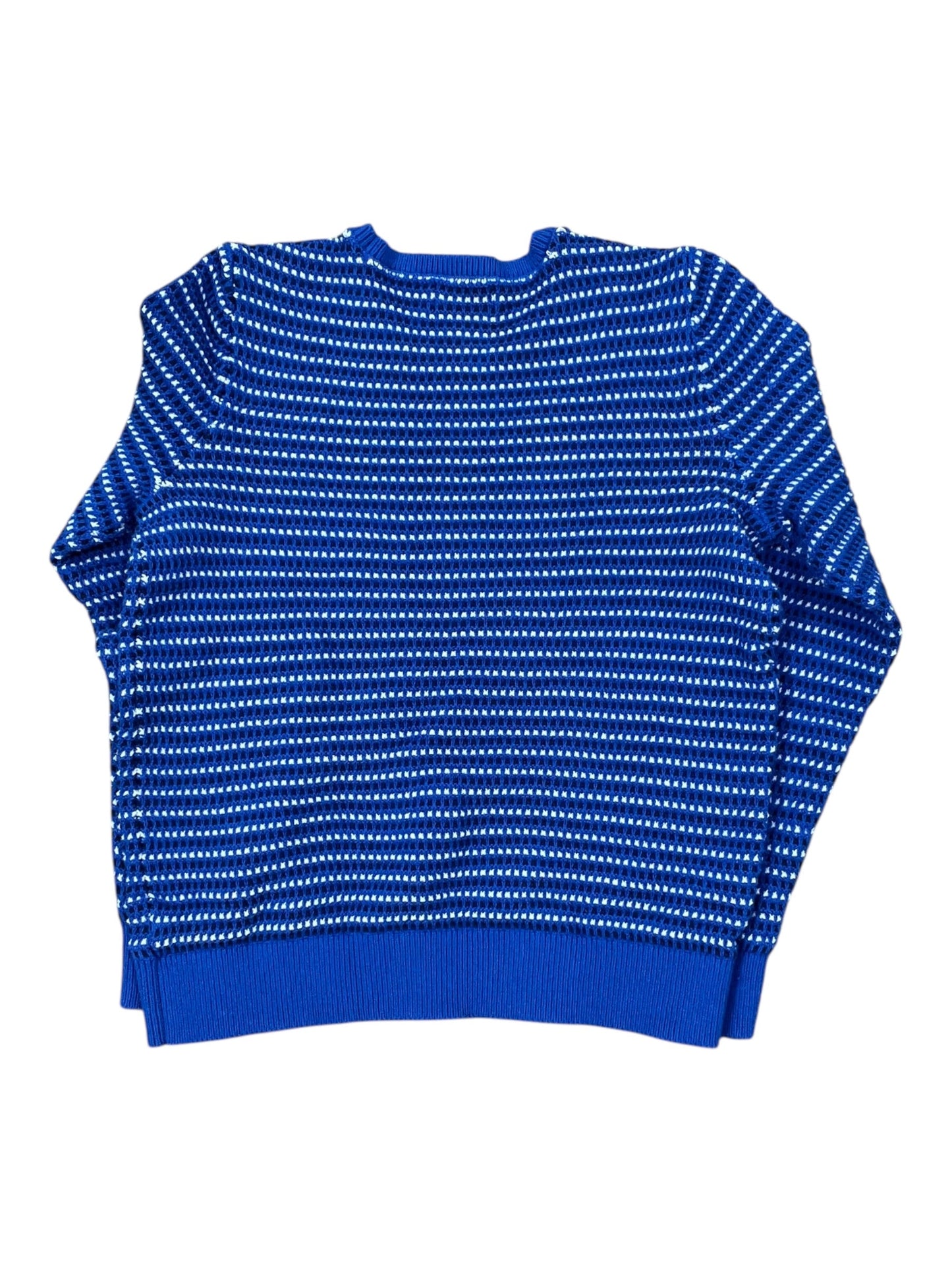 Sweater By Croft And Barrow In Blue & White, Size:M