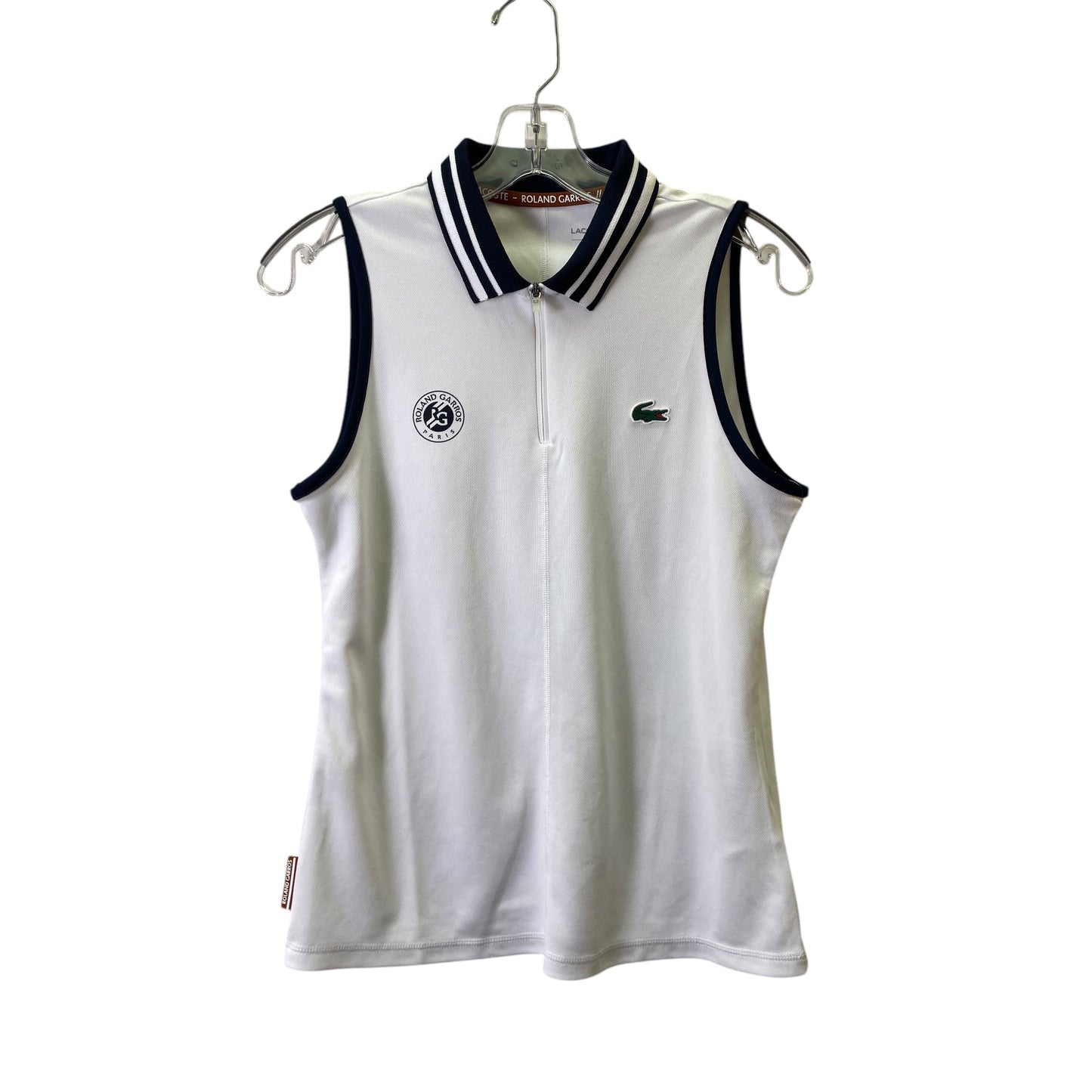 Athletic Tank Top By Lacoste In White, Size:Xs