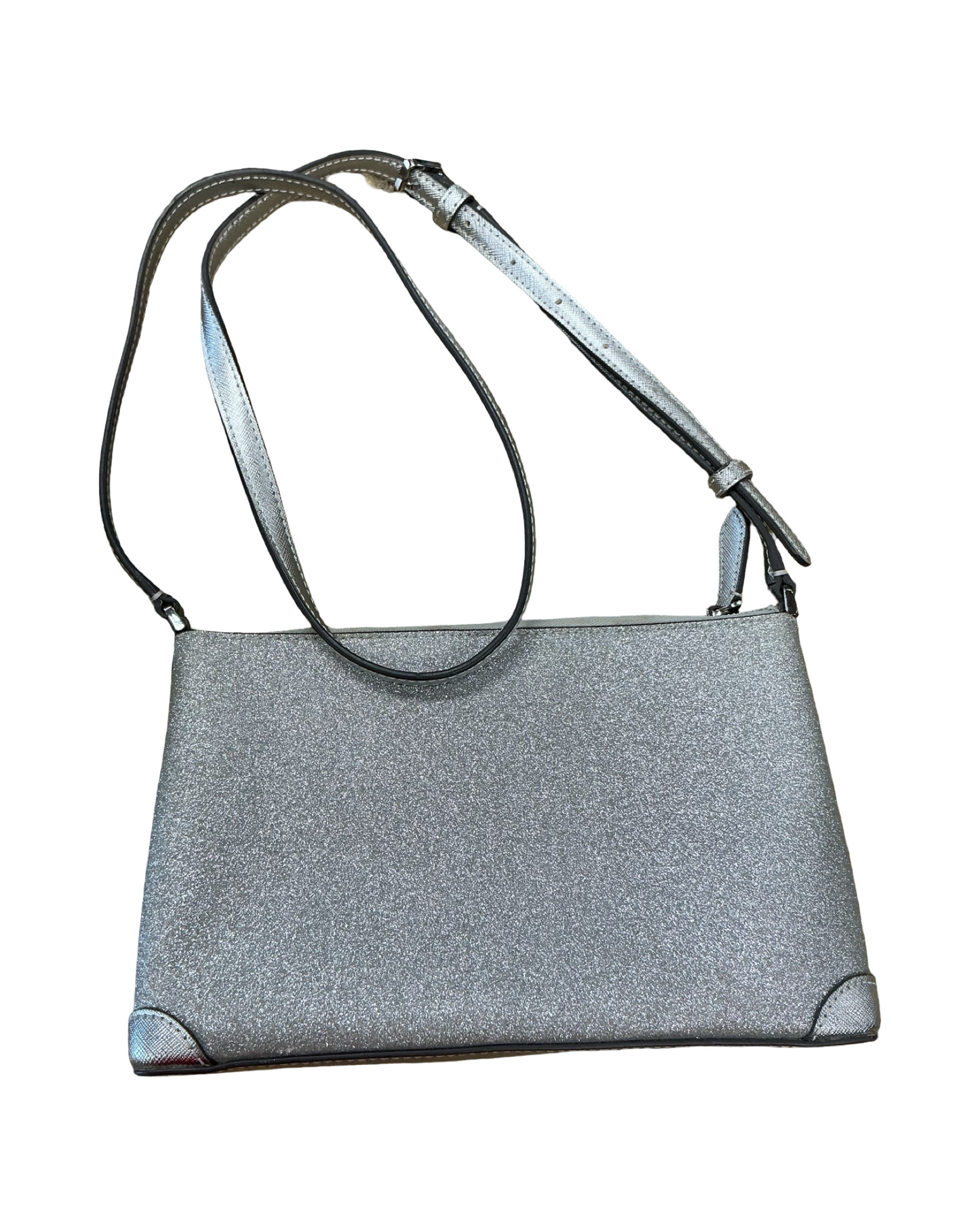 Crossbody Designer By Kate Spade In Silver, Size:Small