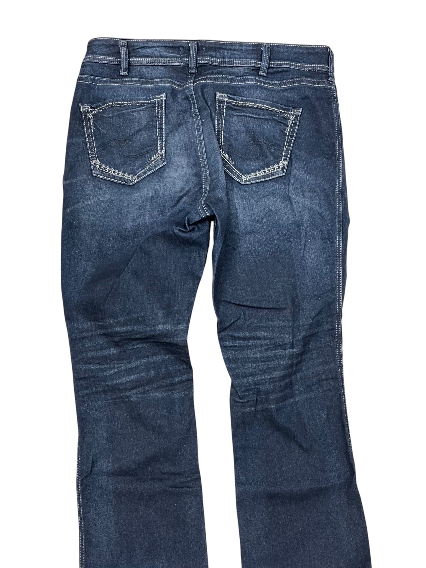 Jeans Wide Leg By Kancan In Blue Denim, Size:14