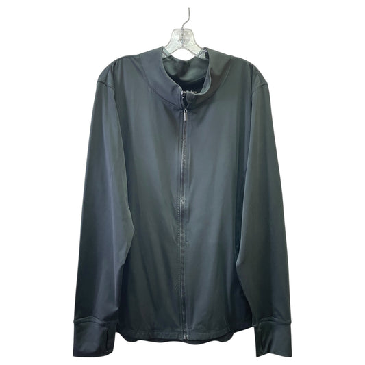 Athletic Jacket By Catherine Malandrino In Black, Size:3X
