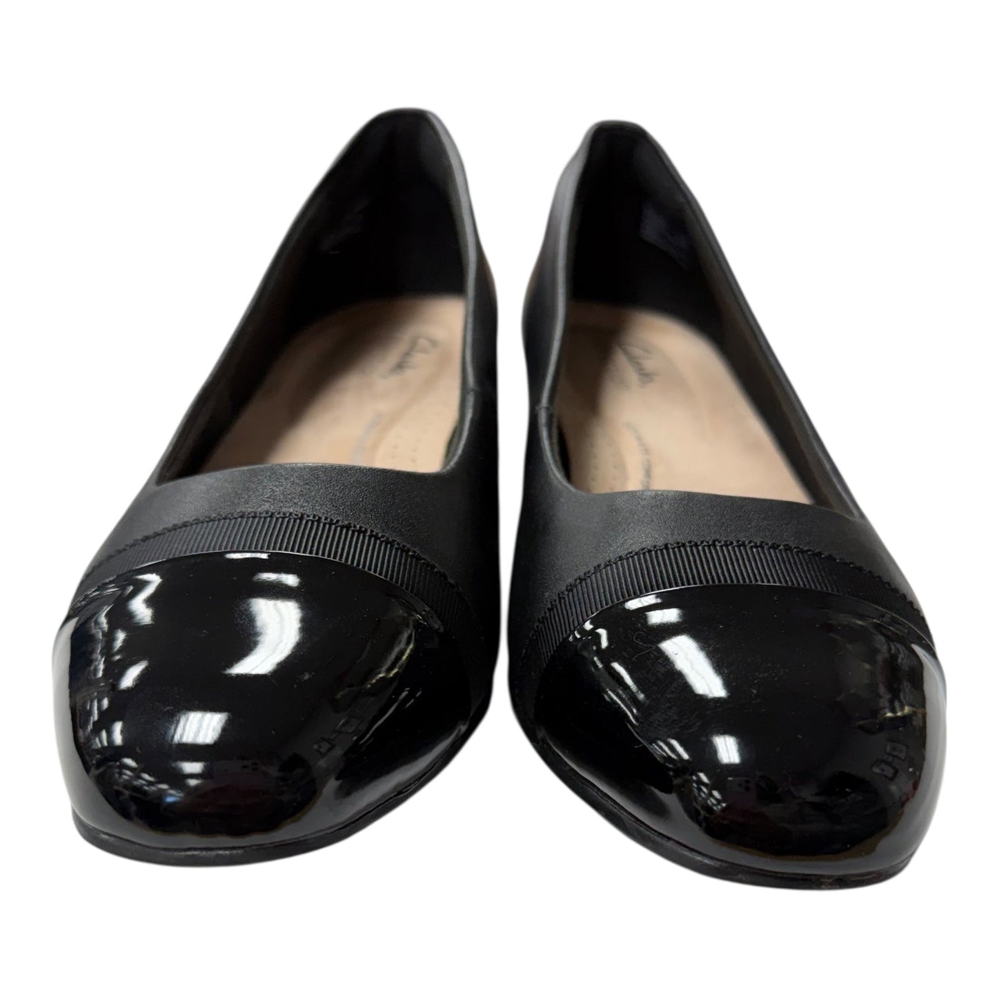 Shoes Flats By Clarks In Black, Size:8