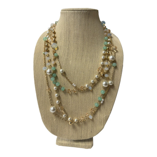 Necklace Layered By Charming Charlie In Green & White