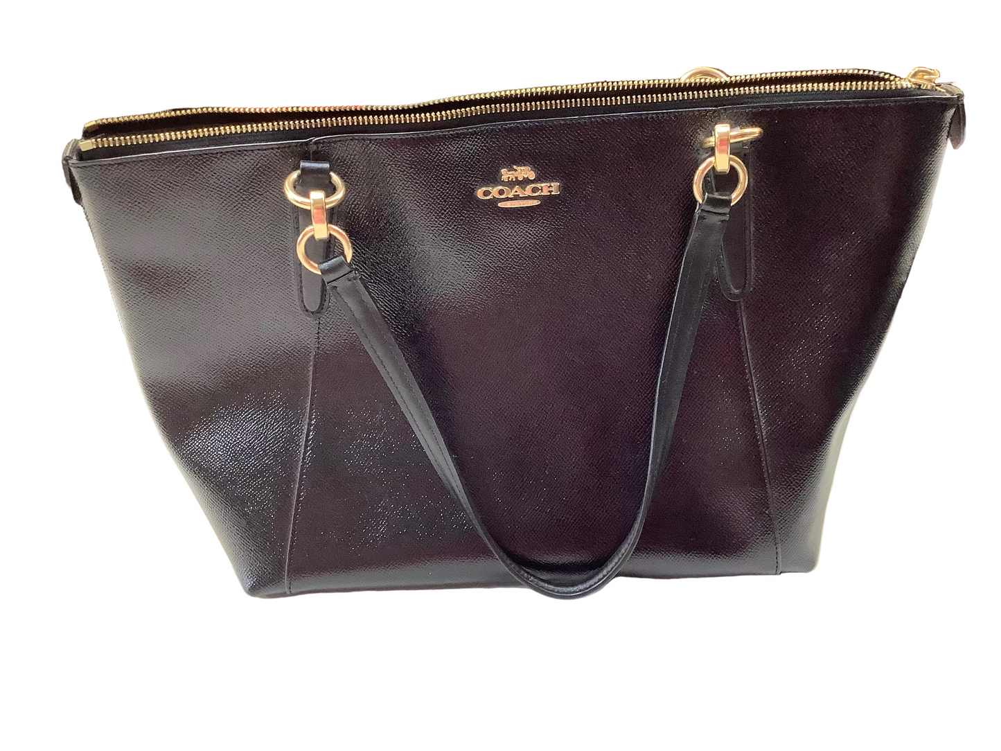 Handbag Designer By Coach In Black, Size:Large