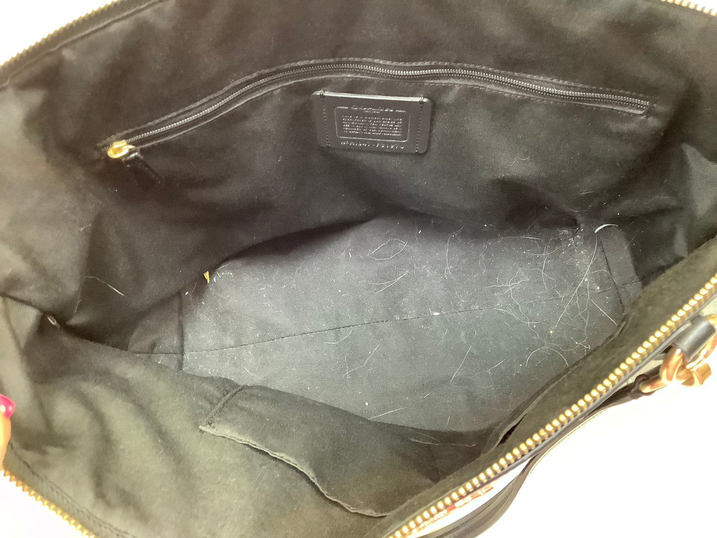 Handbag Designer By Coach In Black, Size:Large