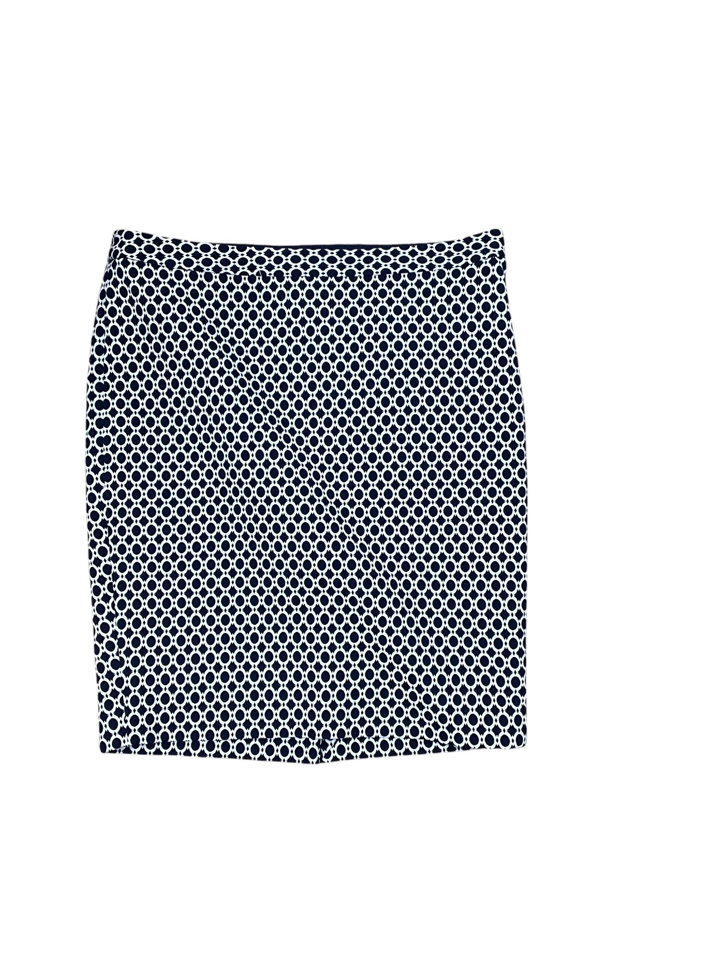 Skirt Midi By Limited In Blue & White, Size:L