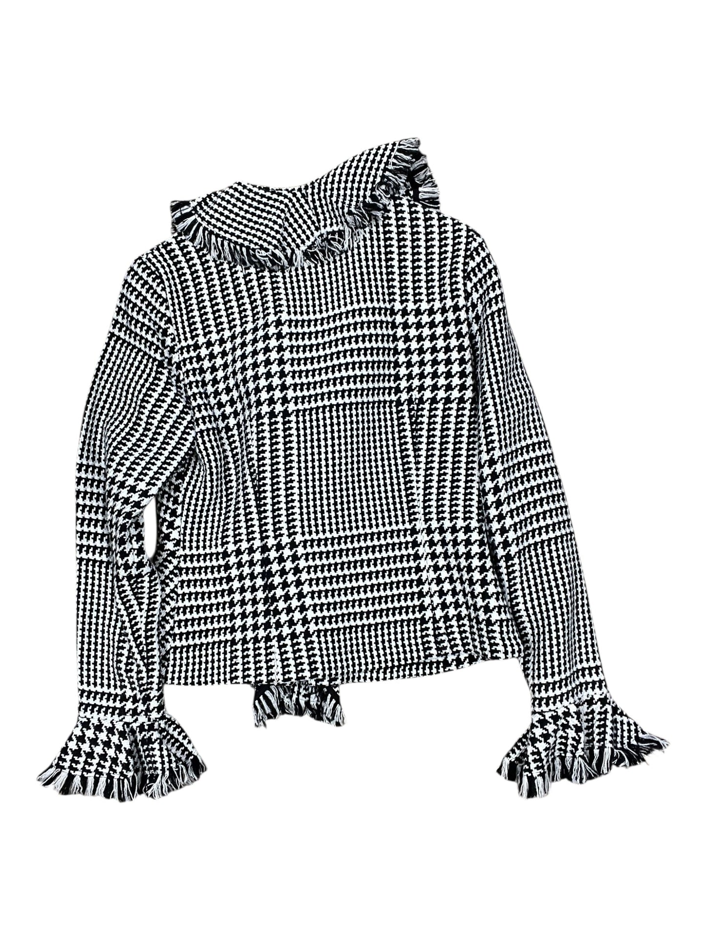 Jacket Other By Bloomingdales In Black & White, Size:S