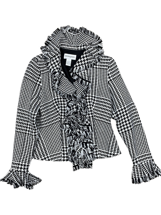 Jacket Other By Bloomingdales In Black & White, Size:S