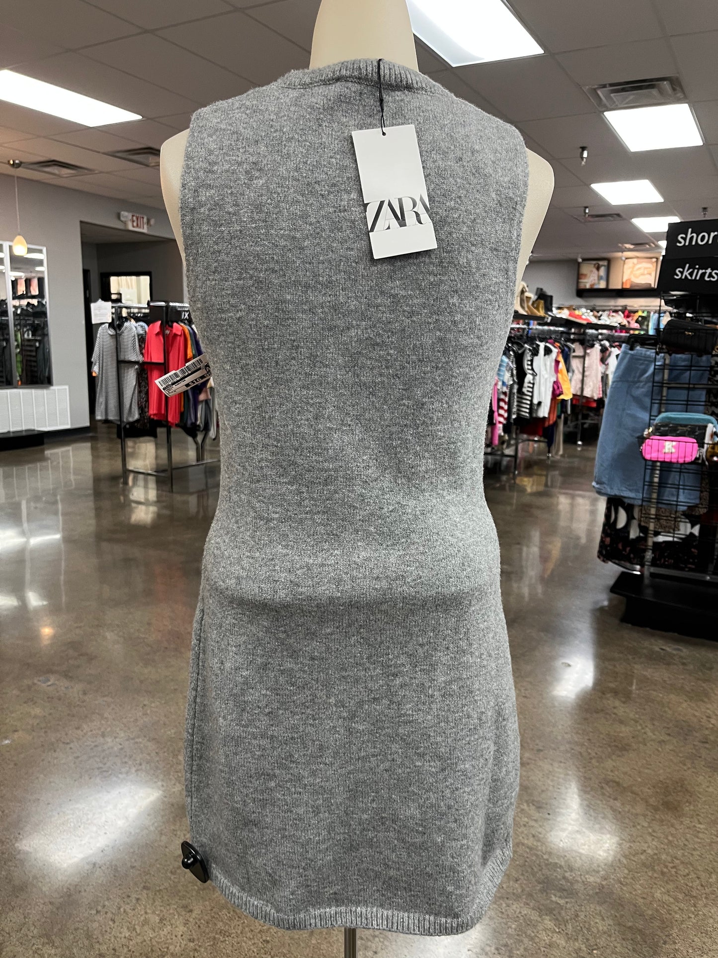 Dress Sweater By Zara In Grey, Size:M