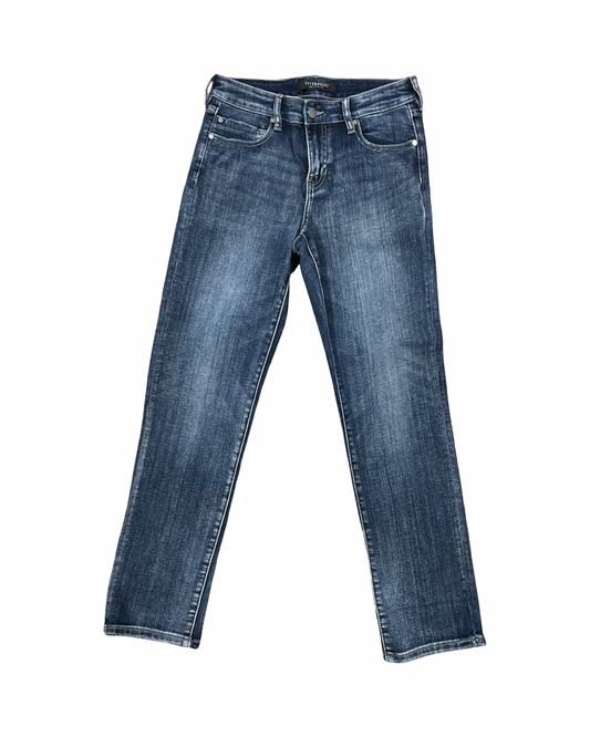 Jeans Straight By Liverpool In Blue Denim, Size:4