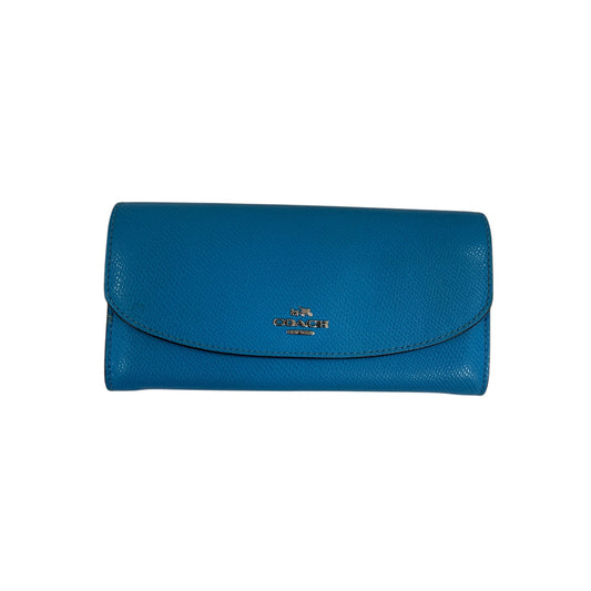 Wallet Designer By Coach In Blue, Size:Medium