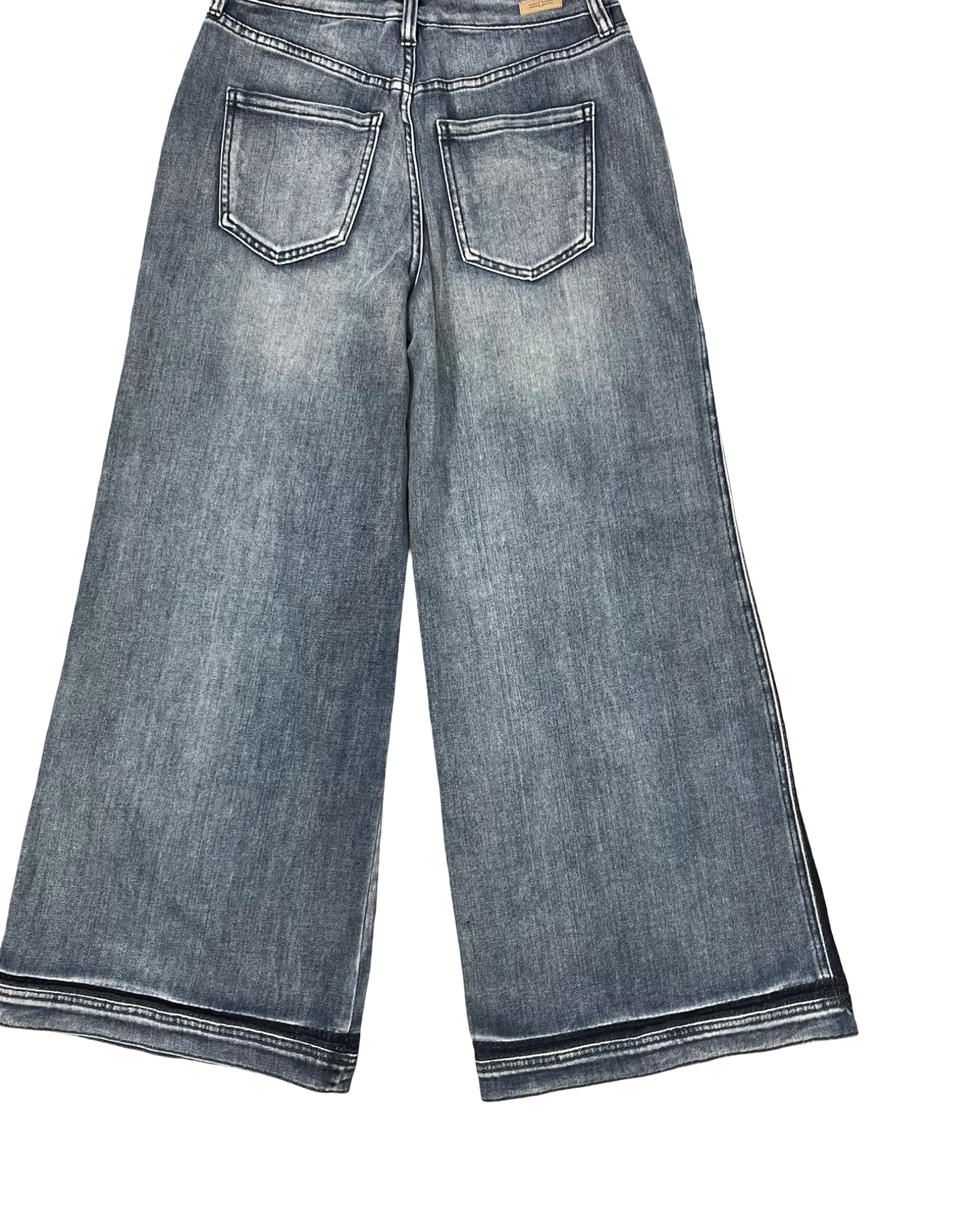 Jeans Wide Leg By Liverpool In Blue Denim, Size:6