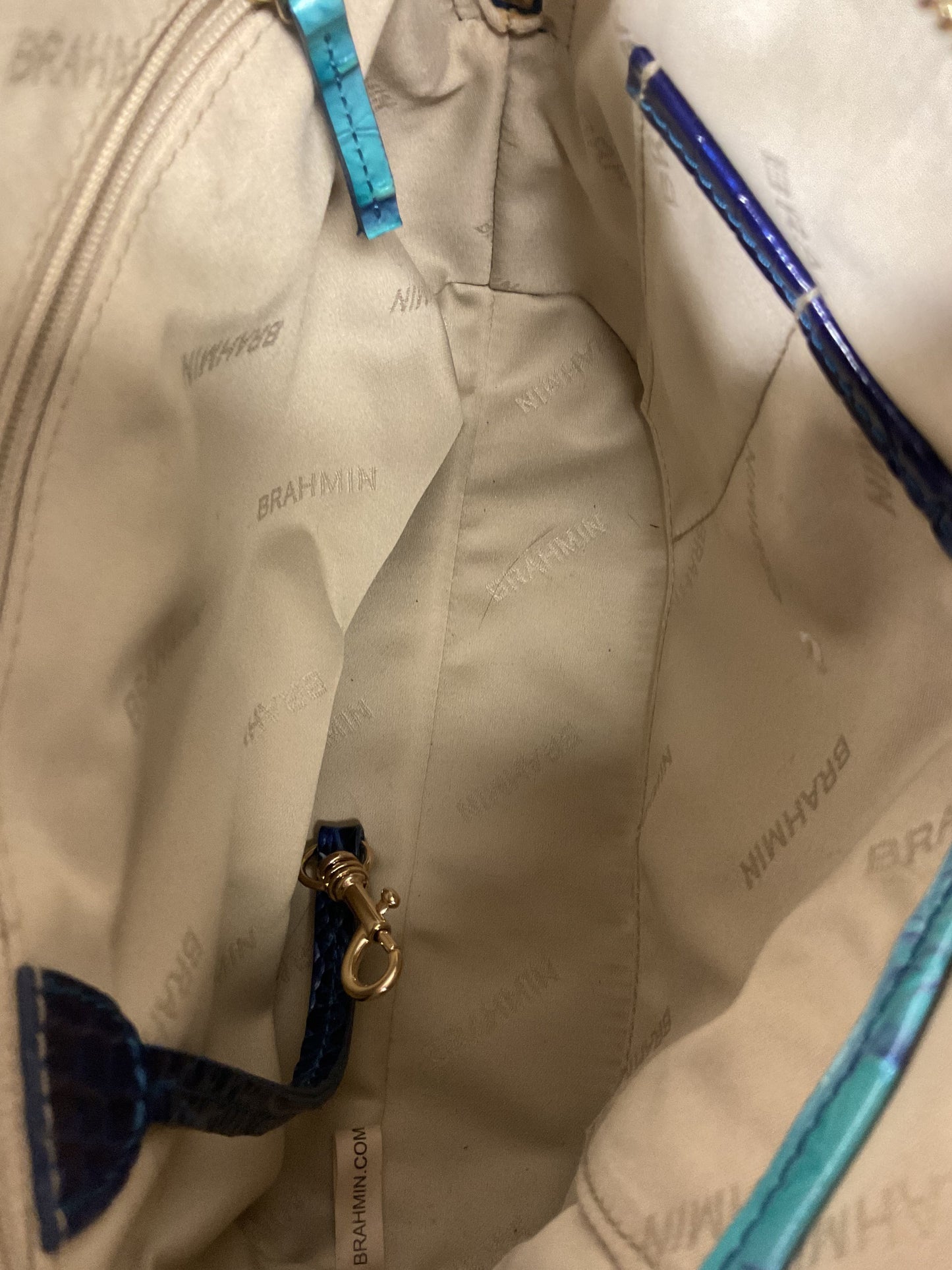 Crossbody Designer By Brahmin In Blue, Size:Small