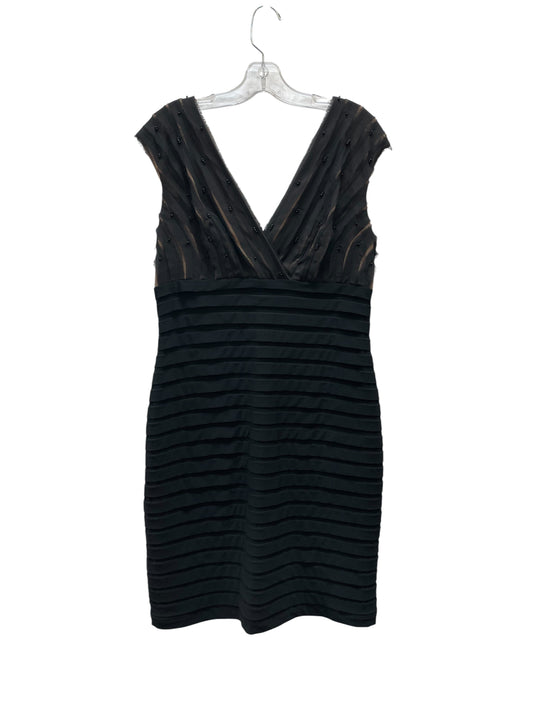 Dress Casual Midi By Adrianna Papell In Black, Size:14