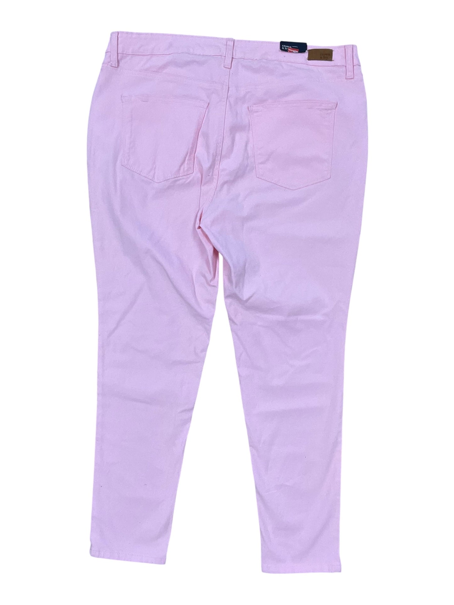 Jeans Skinny By Crown And Ivy In Pink, Size:14
