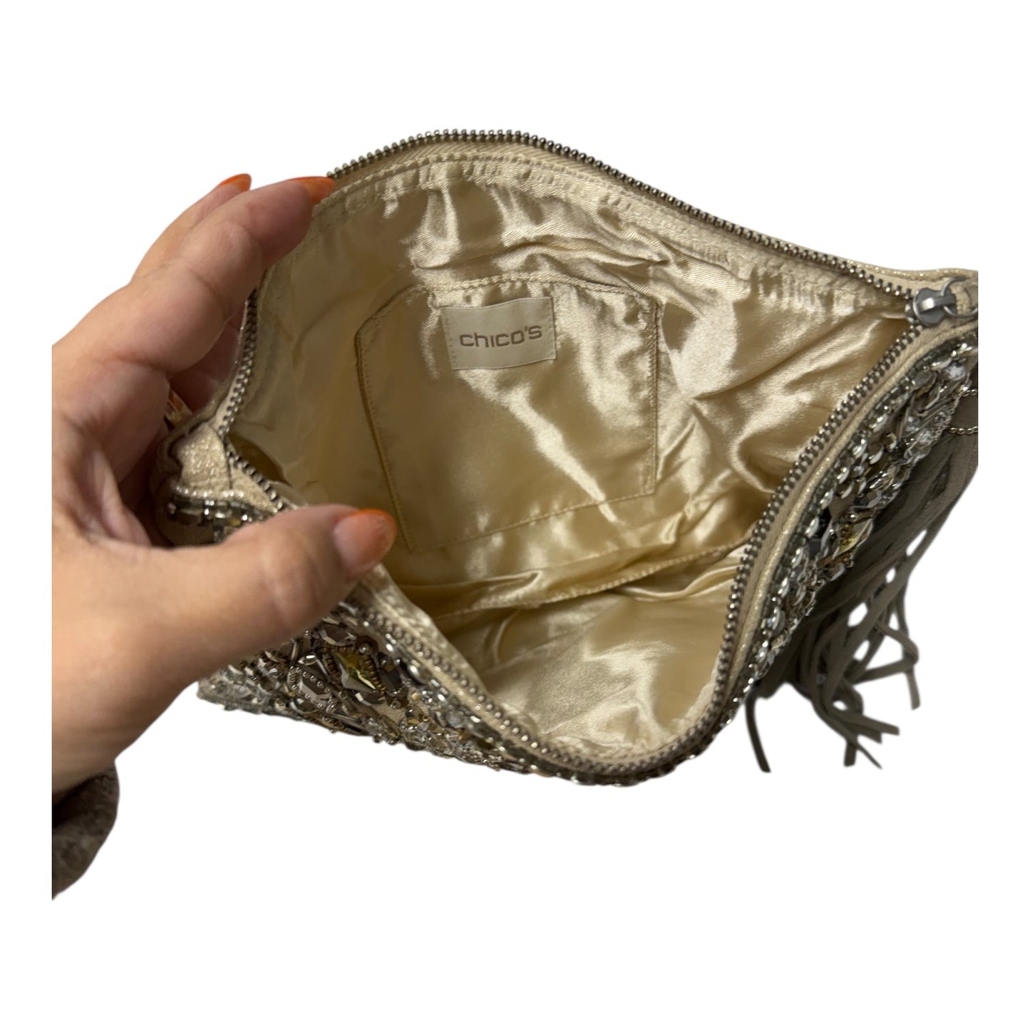Clutch By Chicos In Gold, Size:Medium