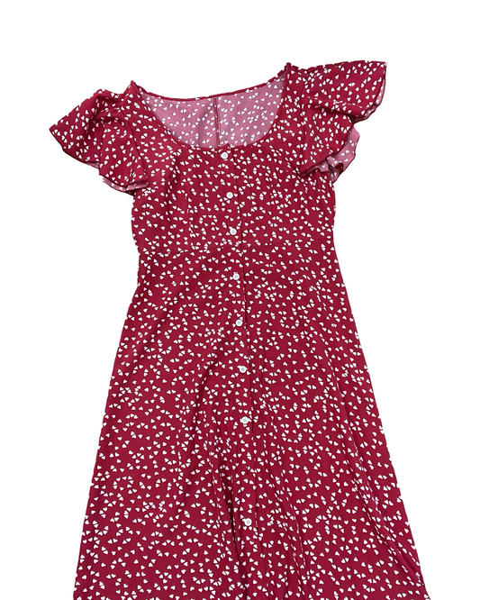 Dress Casual Midi By Shein In Red, Size:M