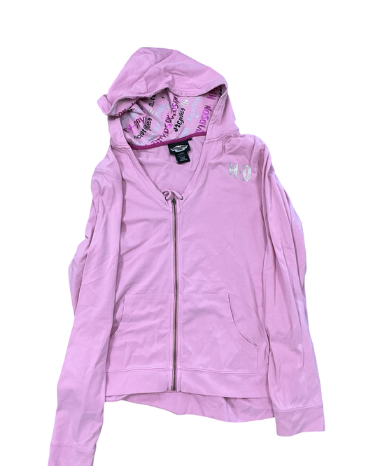 Sweatshirt Hoodie By Harley Davidson In Pink, Size:2X
