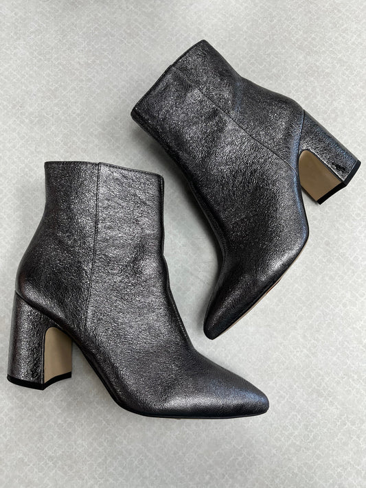 Boots Ankle Heels By Sam Edelman In Silver, Size:8.5