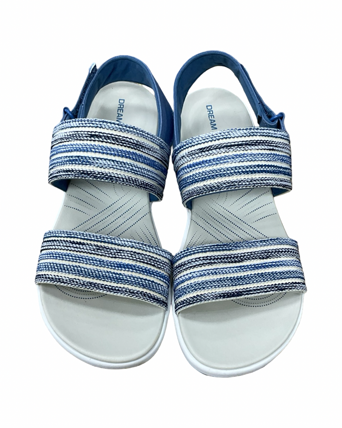 Sandals Flats By Dream Pairs In Blue & White, Size:6.5