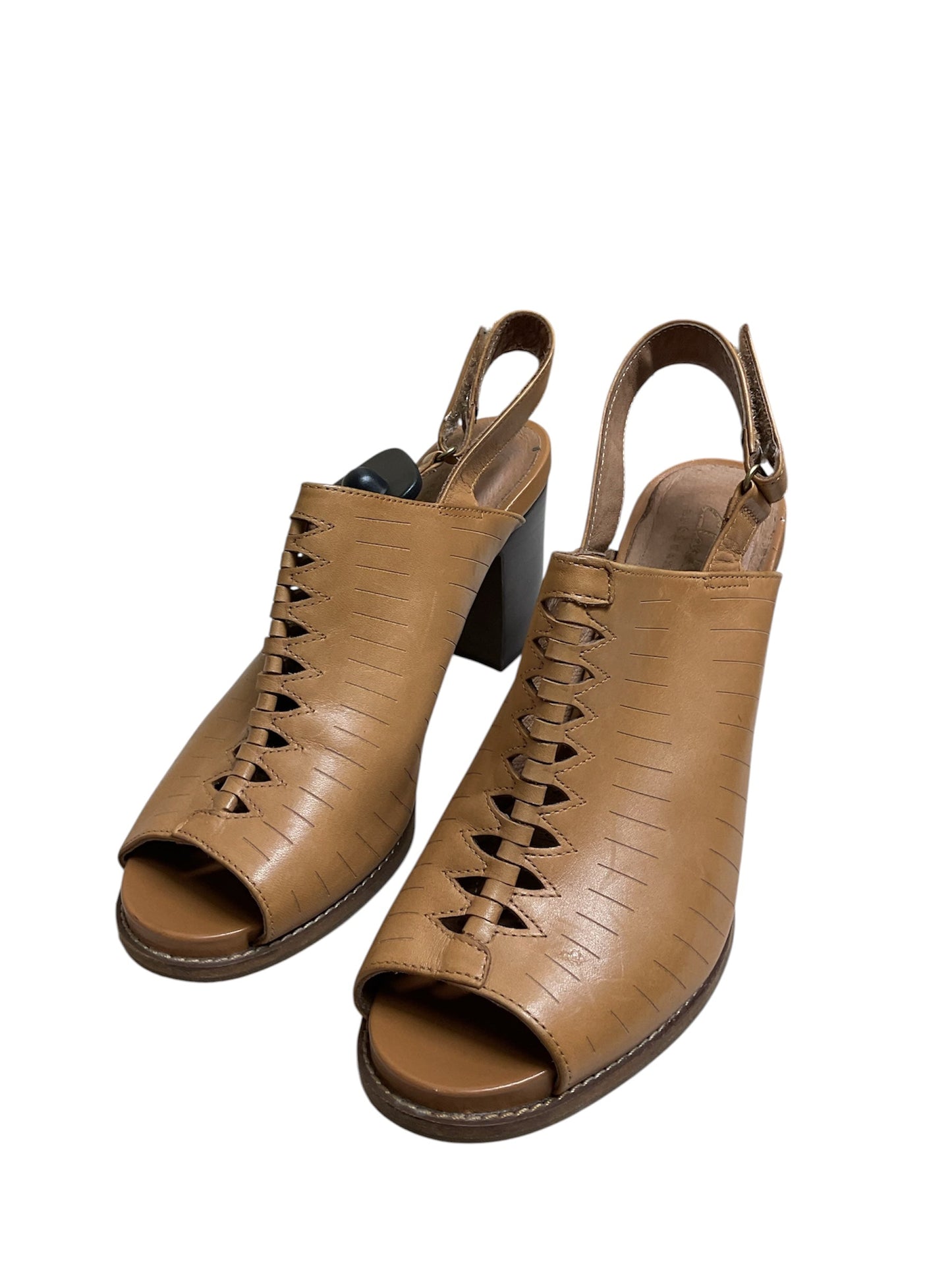 Shoes Heels Block By Clarks In Brown, Size:9