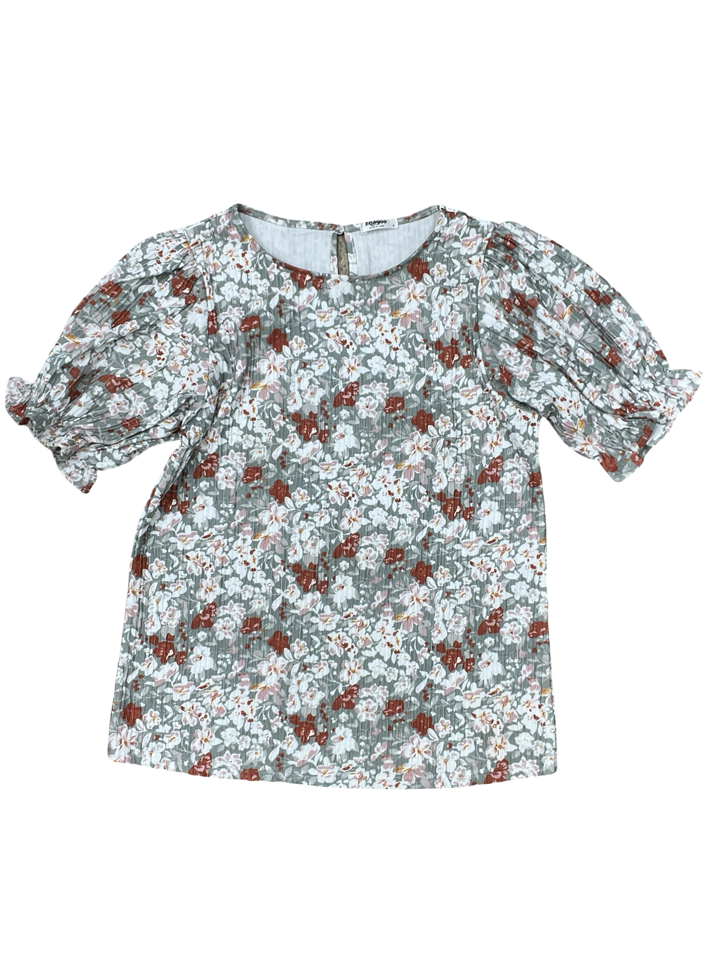 Top Ss By Zeagoo In Green & White, Size:S