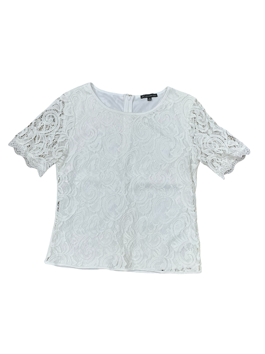 Top Ss By Adrianna Papell In Cream, Size:M