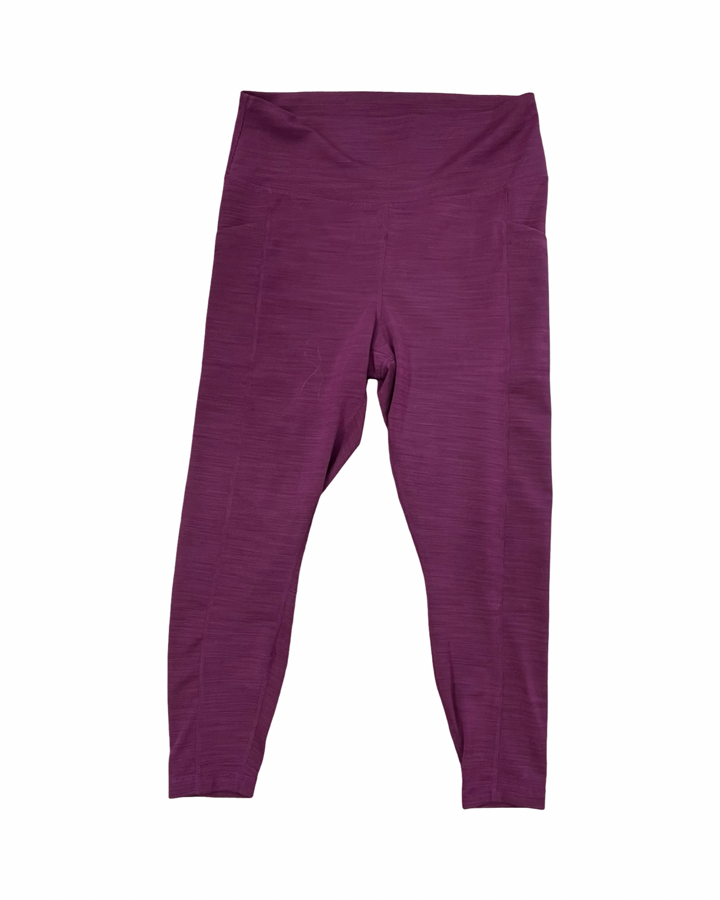 Athletic Leggings By Members Mark In Maroon, Size:1X
