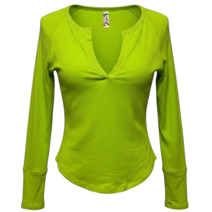 Billie Henley Long Sleeve Top By Free People Intimately In Green, Size: S