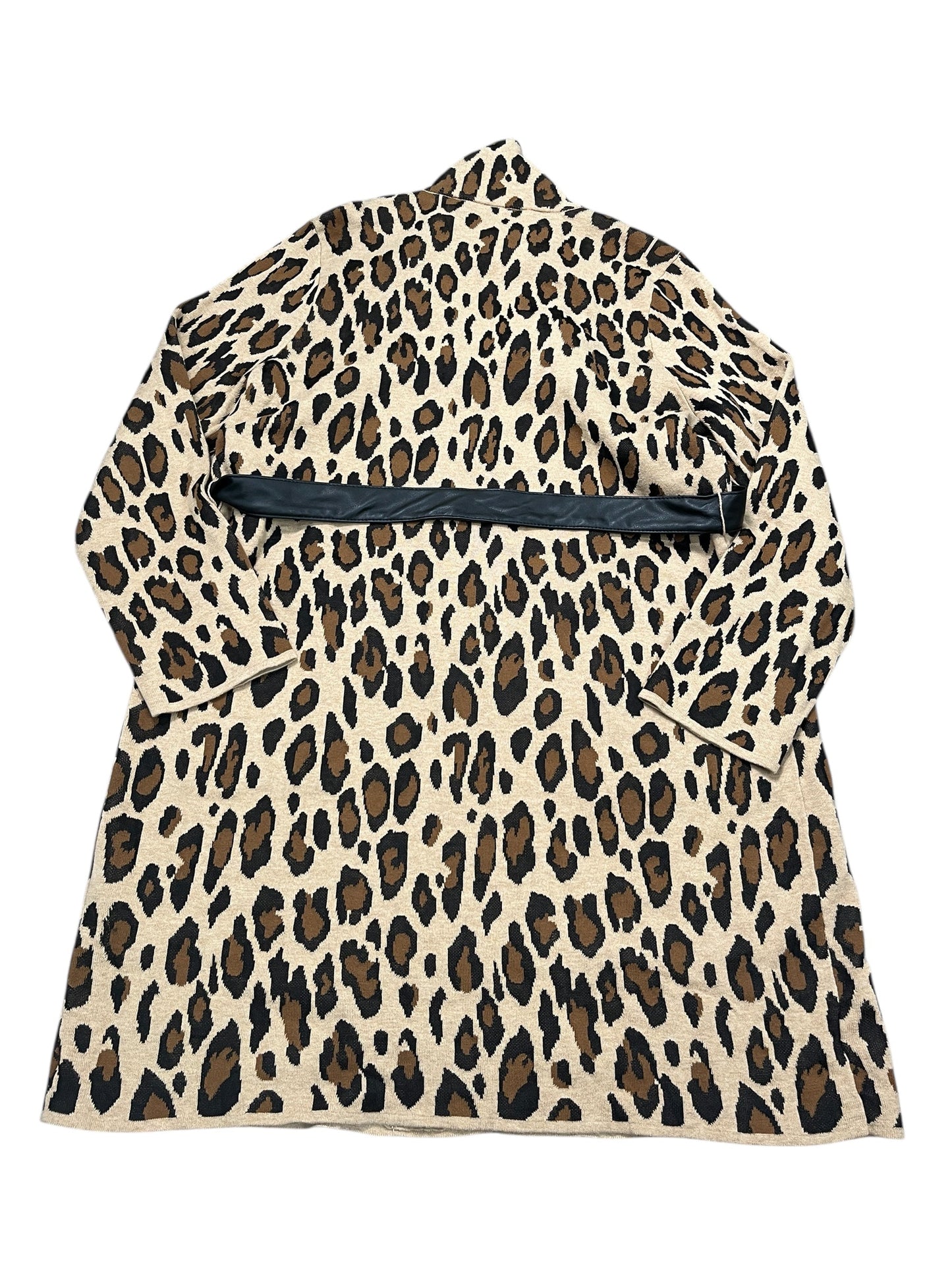 Cardigan By Chicos In Leopard Print, Size:L