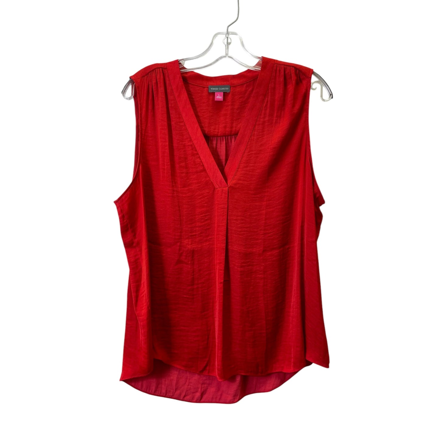 Top Sleeveless By Vince Camuto In Red, Size:L