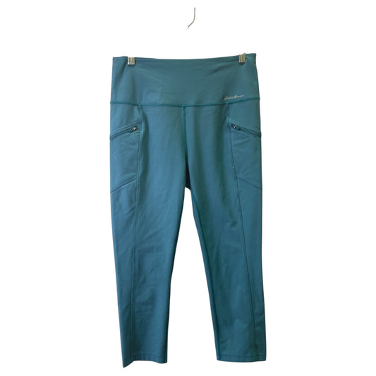 Athletic Leggings By Eddie Bauer In Teal, Size:M