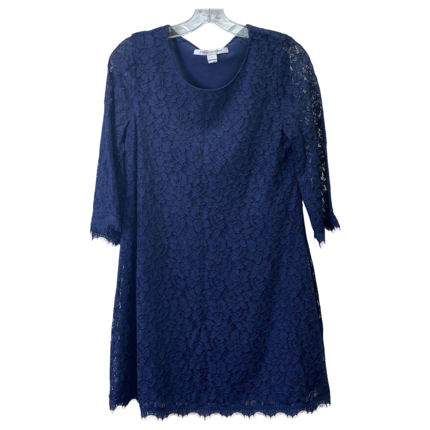 Dress Designer By Diane Von Furstenberg In Blue, Size:S