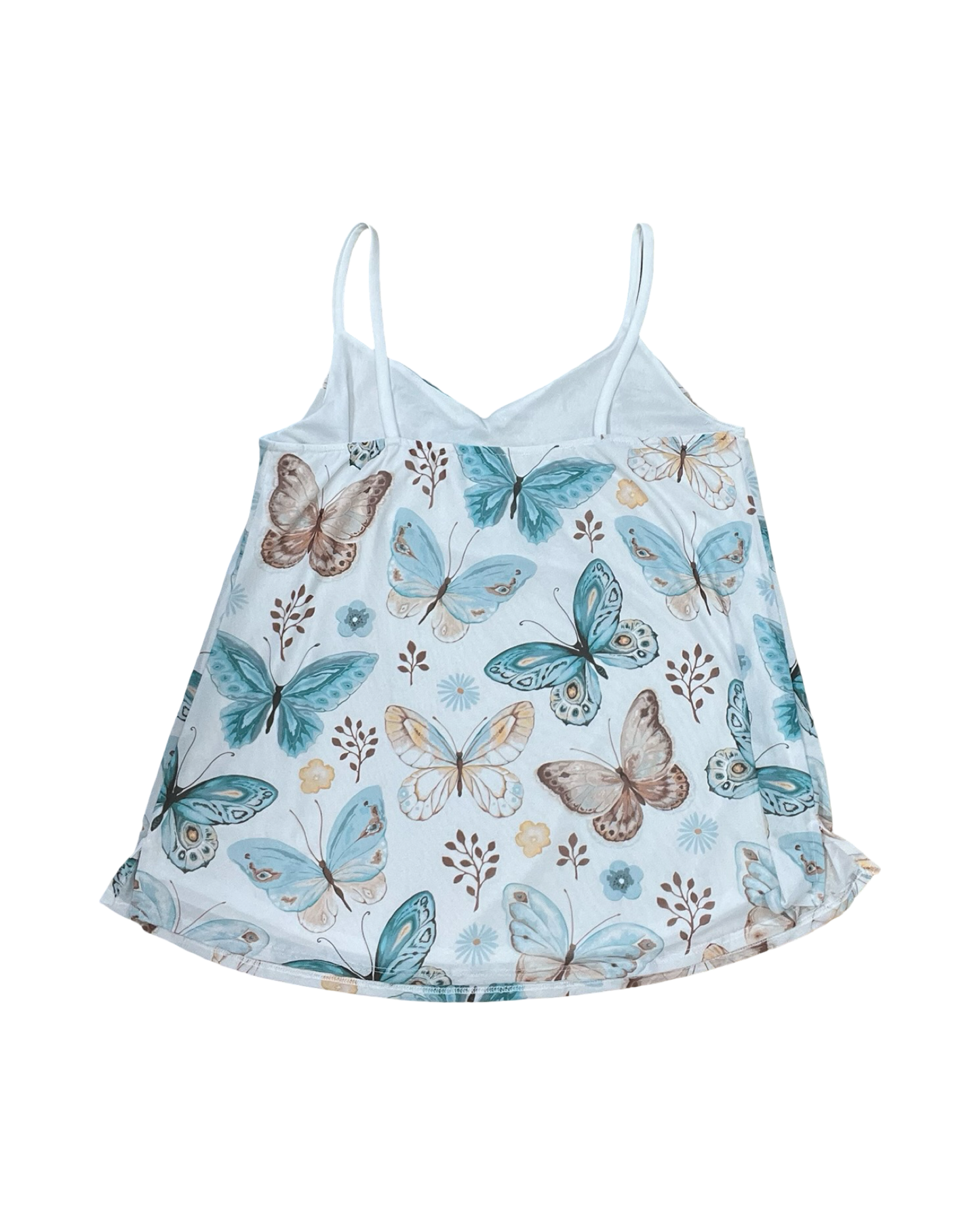 Top Sleeveless By Lularoe In Blue & White, Size:M