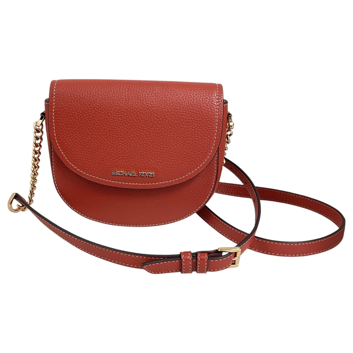 Crossbody Luxury Designer By Michael Kors In Orange, Size:Small