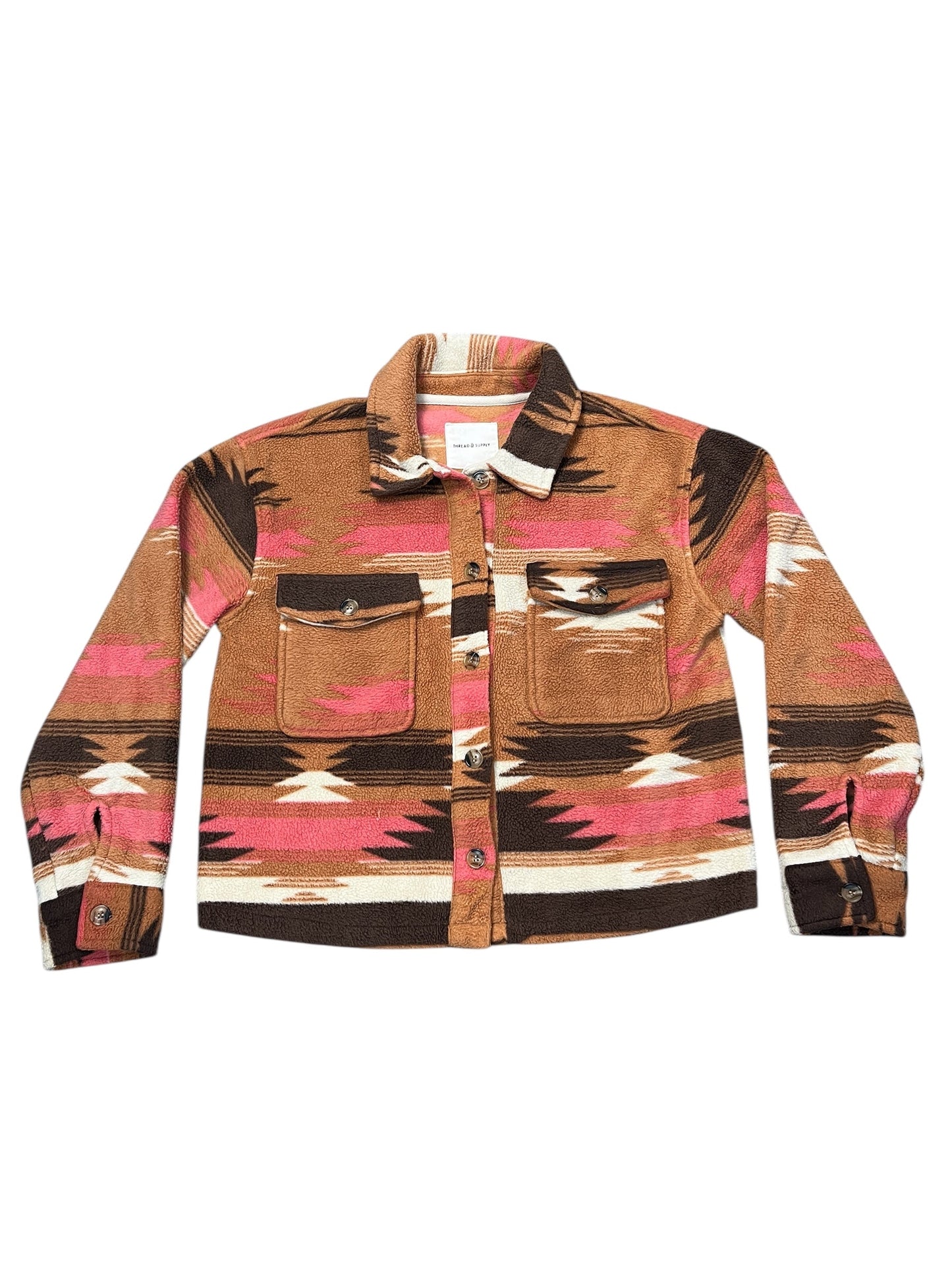 Jacket Shirt By Thread And Supply In Brown, Size:S